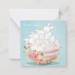 Carte de note Pâques mignonne