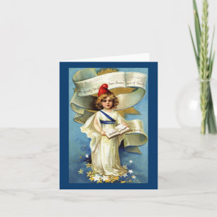 Carte de note patriotique vintage