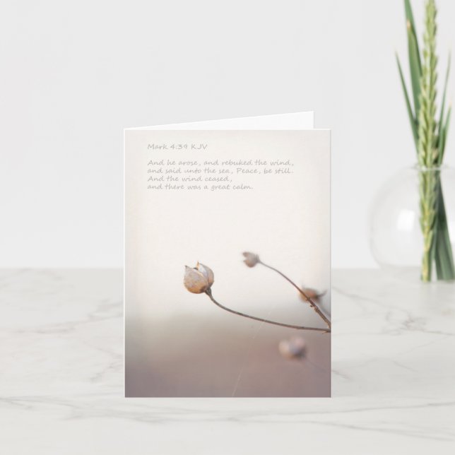 Carte de note Peace Be Still (Devant)