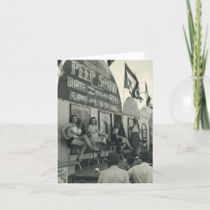 Carte de note Peep de style vintage