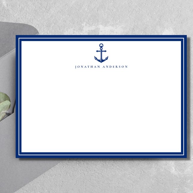 Carte de note personnalisée Ancre marine (Créateur téléchargé)