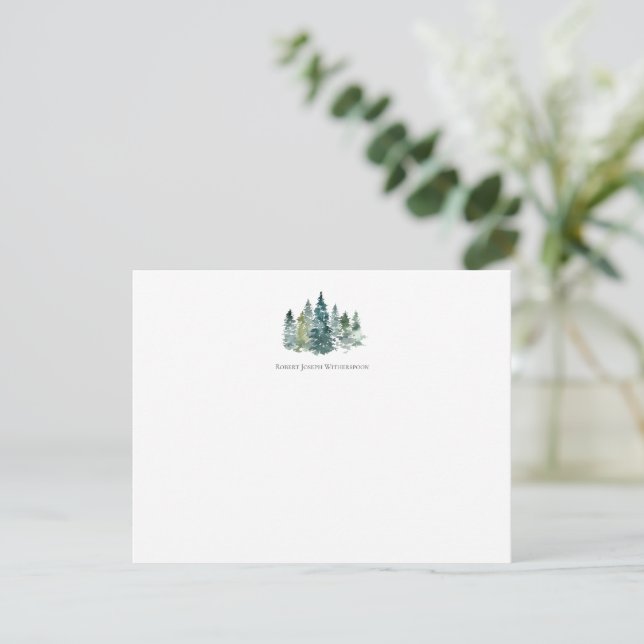 Carte de note personnalisée Arbres À feuillage per (Debout devant)
