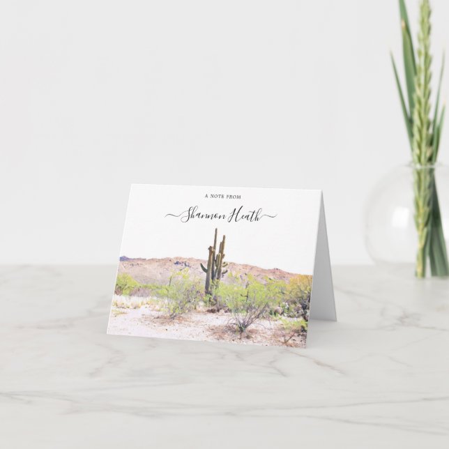 Carte de note personnalisée Arizona Saguaro Cactus (Devant)