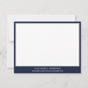 Carte de note personnalisée bleu homme d'affaires