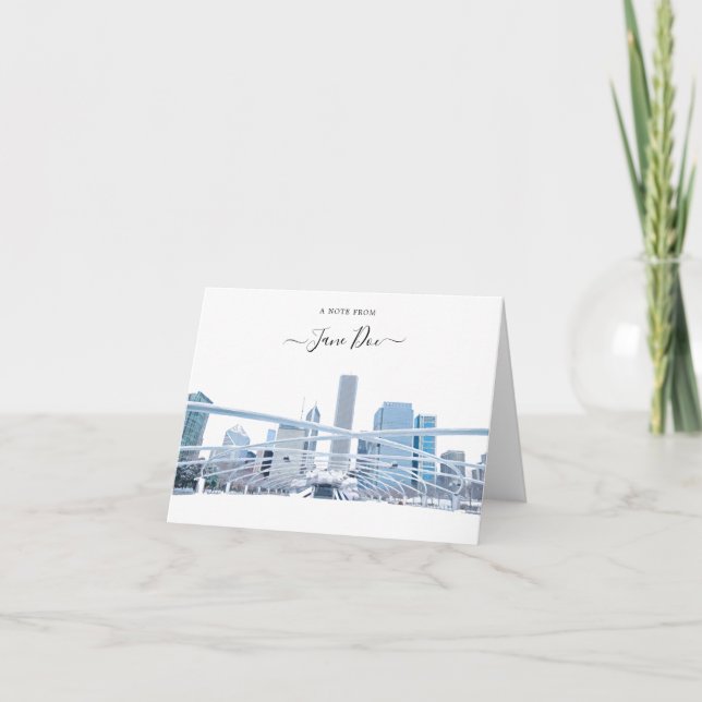Carte de note personnalisée Chicago (Devant)