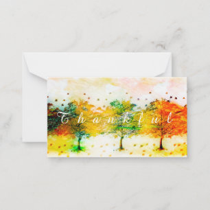 Carte de note personnalisée des arbres d'automne