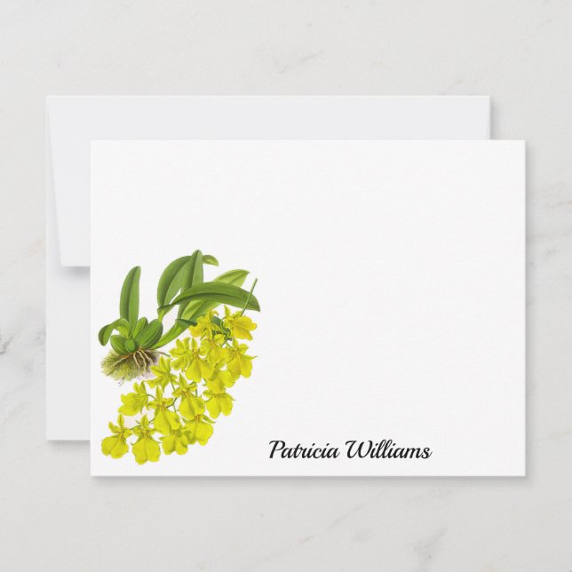 Carte de note personnalisée Fleur Jaune (Devant)