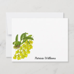 Carte de note personnalisée Fleur Jaune