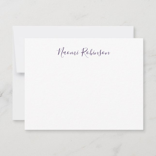 Carte de note personnalisée plate (Devant)