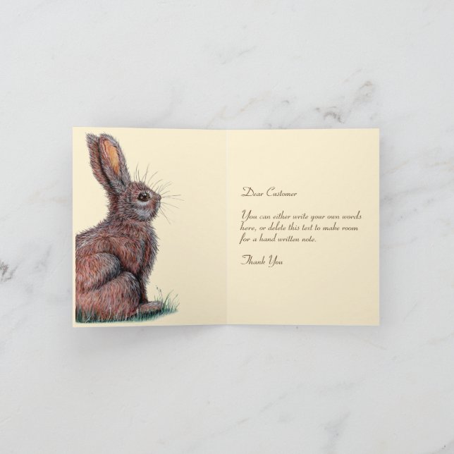 Carte de note personnalisée Wild Bunnies (Intérieur)