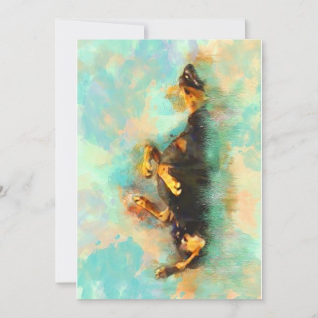 Carte de note - Pinscher Doberman Rolling (Devant)