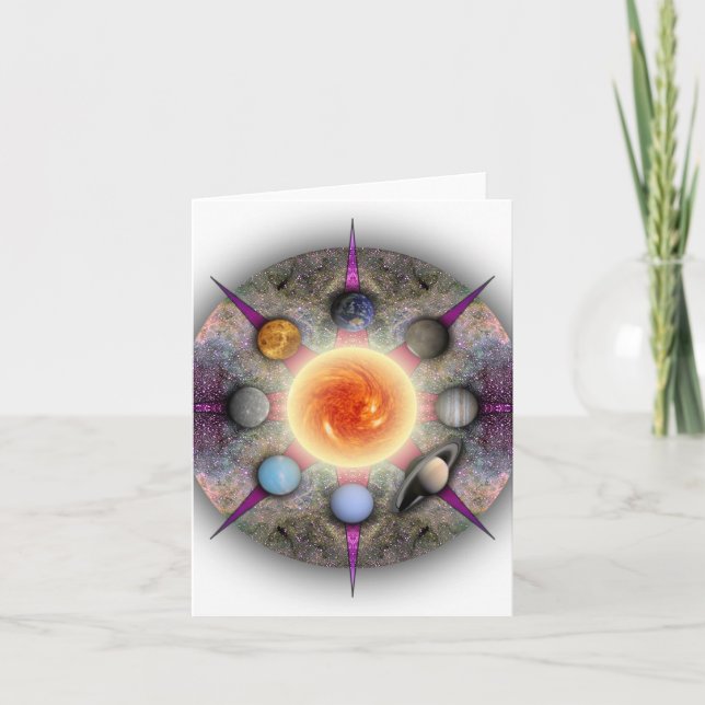 Carte de note planétaire de mandala (Devant)
