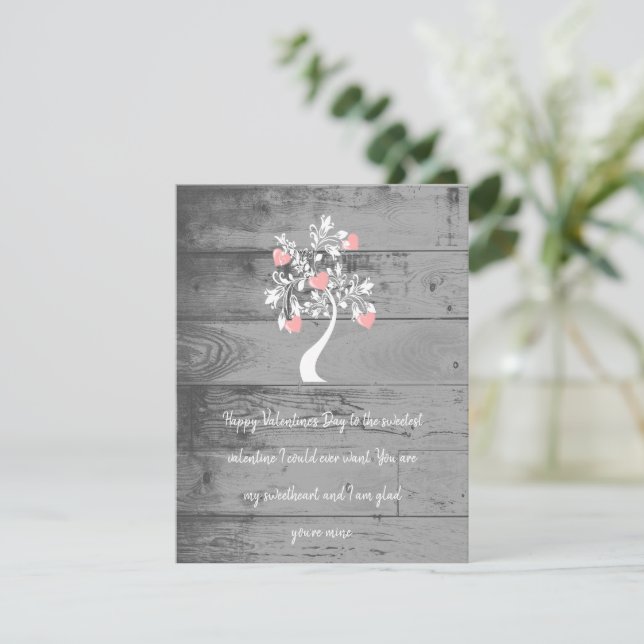 Carte de note plat Arbre de Coeurs de Saint Valent (Debout devant)