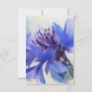Carte de note plat Blue Cornflower Art