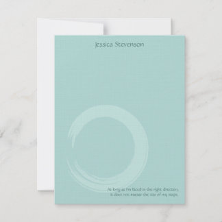 Carte de note plat circulaire Zen (bleu)