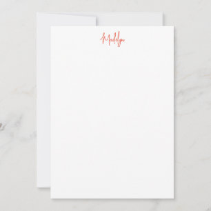 Carte de note plat Citrus