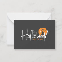 Carte de note plat Halloween