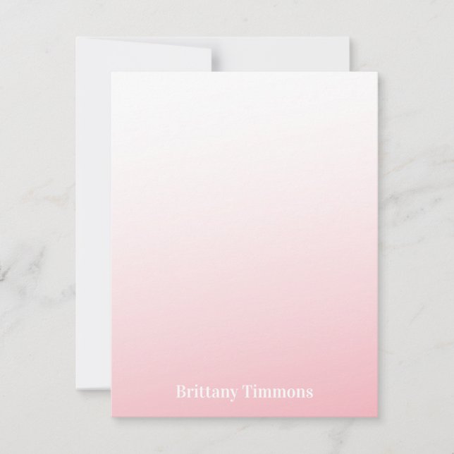 Carte de note Plat Ombre rose (Devant)