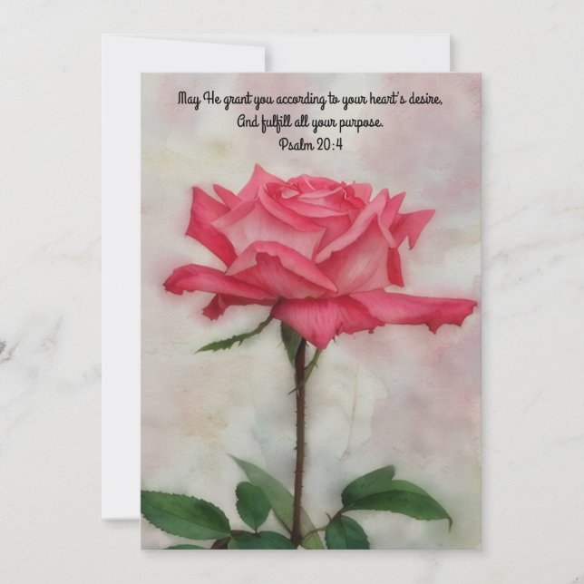 Carte de note plat Rose Blessing Faith (Devant)