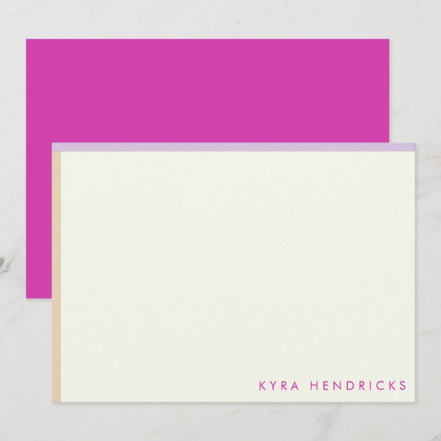 Carte de note plate de bande de la méthode Preppy (Devant / Derrière)