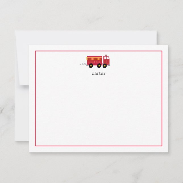 Carte de note plate du moteur d'incendie (Devant)