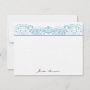 Carte de note plate faite sur commande de henné