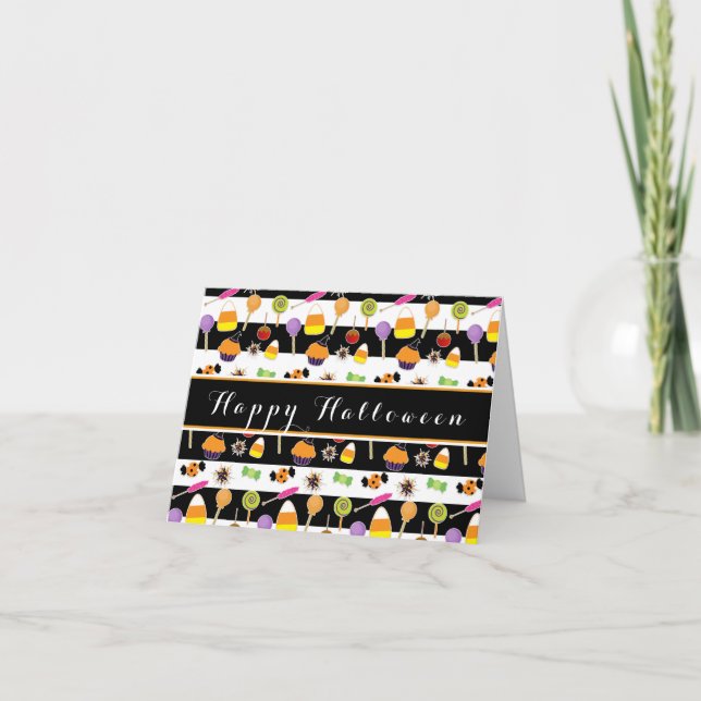 Carte de note pliante Halloween Candy & Sweets (Devant)