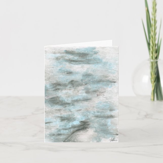 Carte de note pliée 4 po x 5,6 po - "Érosion" (Devant)