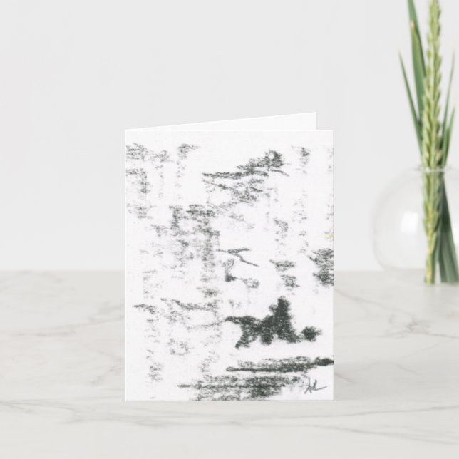 Carte de note pliée 4 pouces x 5,6 pouces - "Laber (Devant)