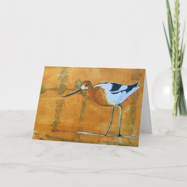 Carte de note pliée Avocet (Devant)