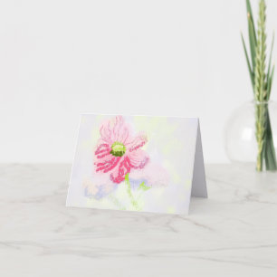 Carte de note pliée : Fleur de naissance d'octobre