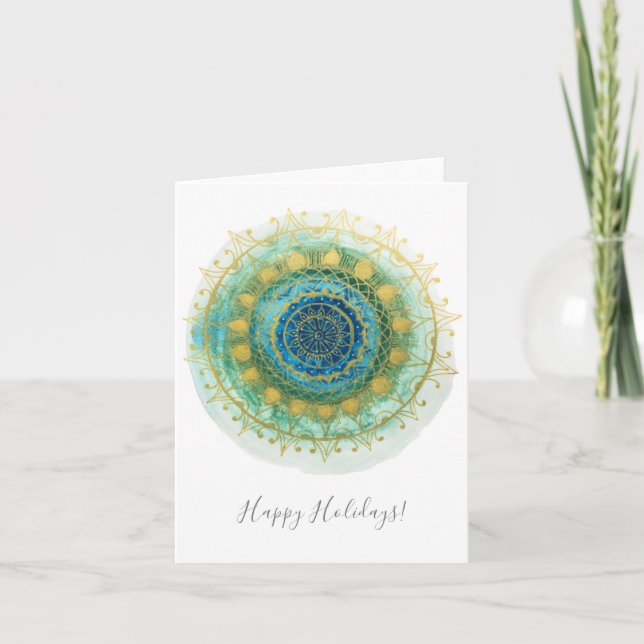 Carte de note pliée Mandala Holiday Peace (Devant)