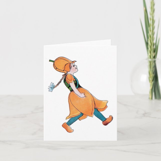 Carte de note pliée Tulip pour enfants Fleurs vint (Devant)