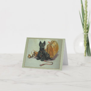 Carte de note pour chien écossais de voyage vintag