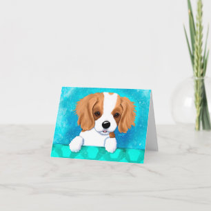 Carte de note pour chien espagnol Cavalier