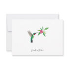 Carte de note pour colibri à queue large personnal