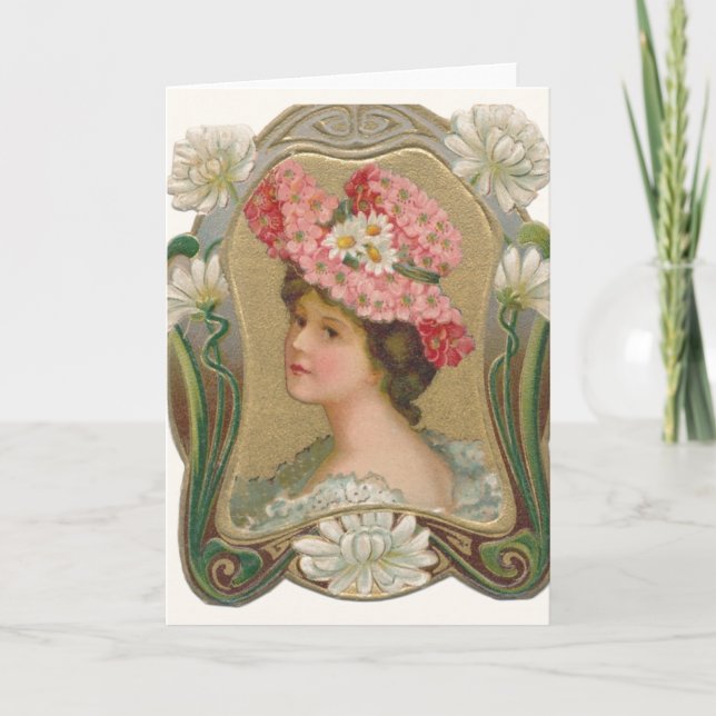 Carte de note pour femme victorienne (Devant)