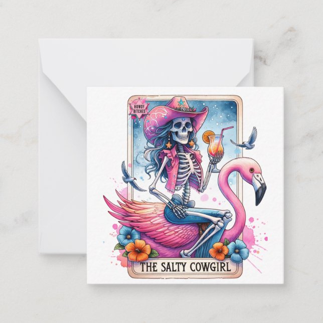 Carte de note pour fille salée rose (Devant)