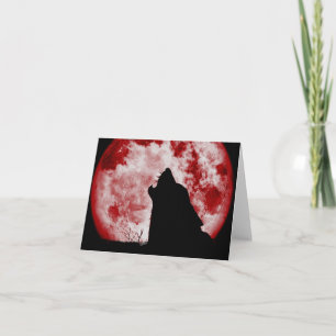 Carte de note pour le loup de lune de sang