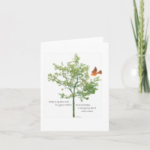 Carte de note pour oiseaux chanteurs