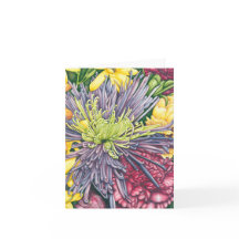 Carte de note pourpre de maman et de marguerites