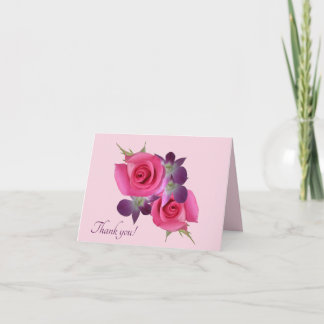 Carte de note pourpre de Merci d'orchidées de