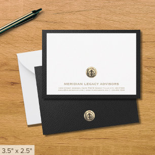 Carte de note professionnelle élégante Emblem Or