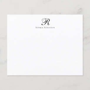Carte de note professionnelle Monogramme Budget