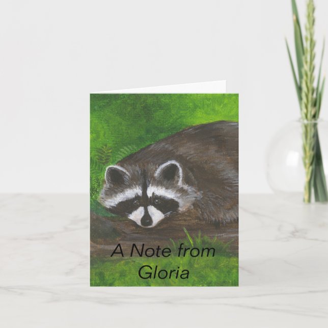 Carte de note Raccoon (Devant)