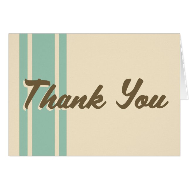 Carte de note rayée en bon état de Merci de crème (Devant Horizontal)