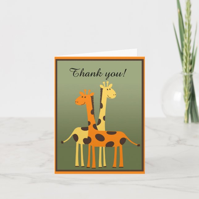 Carte de note Remerciements au Baby shower de la G (Devant)