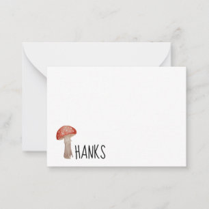Carte de note Remerciements aux champignons sauvag