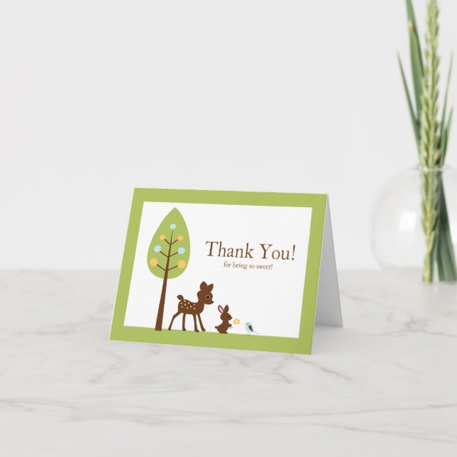 Carte de note Remerciements pour les animaux de bo (Devant)