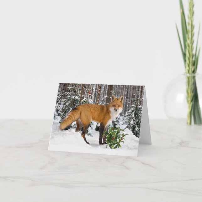 Carte de note "Renard d'hiver" (Devant)